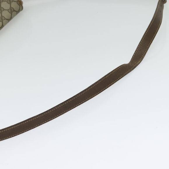 GUCCI GG Supreme Web Sherry Line Bag Pvc Beige Gold 904 02 084 - Picture 7 of 16